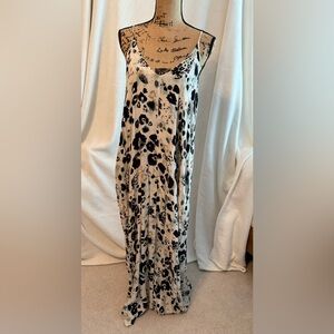 Lovestitch Green, Blue, Black and Cream Animal Print Maxi Dress